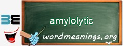 WordMeaning blackboard for amylolytic